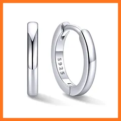 【新品】 フープピアスメンズ 小さめリングピアス レディース シルバー925 金属アレルギー対応 つけっぱなし用 ジルコア 小さい 輪っか キャッチレス8mm 1