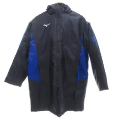 ミズノ MIZUNO 箱根駅伝 コート M 紺 ネイビー フード付き 長袖 袖デザイン /SC ■ECD001