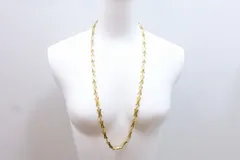 【216991】LANVIN ランバン  ヴィンテージ リンクチェーン ロングネックレス ゴールドのサムネイル