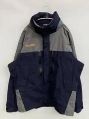 Columbia コロンビア マウンテンパーカー M ネイビー 無地 ワンポイント ブランドロゴ ミドル丈 フードなし