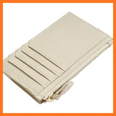 【新品】 [RenLianyi] 本革 フラグメントケース レディース パスケース 小銭入れ キーリング付き 軽量 定期入れ 牛革 薄型 財布 カードケース ウォレット おしゃれ 革 カード入れ 贈り物 母の日 女性 誕生日 ギフト オフホワイト 1