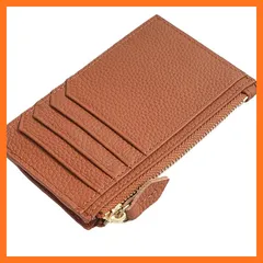 【新品】 [RenLianyi] 本革 フラグメントケース レディース パスケース 小銭入れ キーリング付き 軽量 定期入れ 牛革 薄型 財布 カードケース ウォレット おしゃれ 革 カード入れ 贈り物 母の日 女性 誕生日 ギフト コーヒー 1