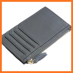 【新品】 [RenLianyi] 本革 フラグメントケース レディース パスケース 小銭入れ キーリング付き 軽量 定期入れ 牛革 薄型 財布 カードケース ウォレット おしゃれ 革 カード入れ 贈り物 母の日 女性 誕生日 ギフト ダークグレー 1