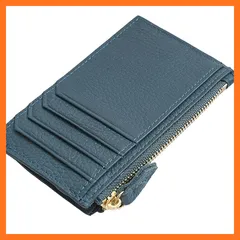 【新品】 [RenLianyi] 本革 フラグメントケース レディース パスケース 小銭入れ キーリング付き 軽量 定期入れ 牛革 薄型 財布 カードケース ウォレット おしゃれ 革 カード入れ 贈り物 母の日 女性 誕生日 ギフト ダークブルー 1