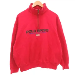 ポロスポーツ POLO SPORT スウェット トレーナー ハーフジップ 綿 ポリエステル L 赤 レッド アパレル /ML ■GY12