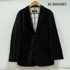 バーバリーブラックレーベル ベロア ストライプ テーラード ジャケット 裏地 ノバチェック メンズ S ISItems【USED】【古着】【中古】50154715