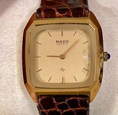 RADO DIASTAR クォーツ ゴールド文字盤 スクエアケース 稼動品 - メルカリ