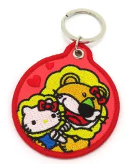 【中古】キーホルダー ハローキティ×らいおんくん 「たべっ子どうぶつ×サンリオキャラクターズ POP UP SHOP トレーディング刺しゅうキーホルダー」