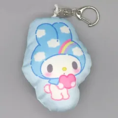 【中古】ぬいぐるみマスコット マイメロディ(ブルー) 50th クッションキーホルダー 「サンリオキャラクターズ」