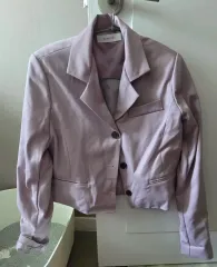 ライトパープル クロップド ジャケット