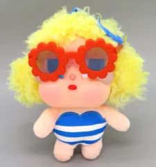 【中古】ぬいぐるみマスコット・バッジ SUNBATHING 「POP MART CRYBABY Vacation Mode On シリーズ ぬいぐるみペンダント」