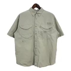 00年代 Columbia コロンビア PFG フィッシングシャツ アウトドア ベージュ (メンズ L) 中古 古着 R5797