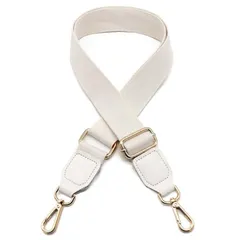 [Vitalux] ショルダーベルト バッグ用ストラップ 付け替え用 調節可能 幅広太め コットンPUレザー ナスカン付き 斜め掛け ショルダー紐 無地 レディース バッグベルト 交換用 ショルダーバッグ DIY スペアストラップ