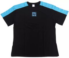 [중고] T 셔츠 (남성 아이돌) Trignal T 셔츠 블랙 × 하늘색 M 사이즈 [Kiramune Music Festival ~10th Anniversary ~]