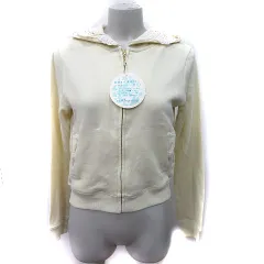 アースミュージック&エコロジー EARTH MUSIC & ECOLOGY ジャケット パーカー 刺繍 レース M 黄色 イエロー /YI ●RY