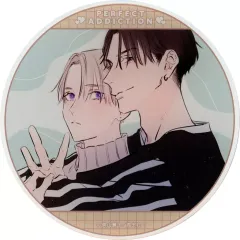 【中古】コースター 美山薫子イラスト(枠あり/後ろからハグ) アクリルコースター 「パーフェクトアディクション×Gratte animate cafe」 メニュー有償特典