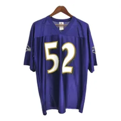 NFL ボルティモア・レイブンズ ユニフォーム ゲームシャツ プロチーム アメフト パープル(メンズ L)中古 古着 T7957