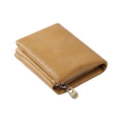 [Brand New] [fishsora] Men's Wallet, Genuine Leather, RFID Anti-theft, Business/Everyday Use, Large Capacity 8 Card Slots, Lightweight Compact Design, Vintage Oil Waxed Genuine Leather, Father's Day/Birthday Gift (Ochre) 0
