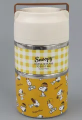 【中古】食器 スヌーピー(イエロー/チェック柄) ランチボックス 「PEANUTS(SNOOPY)」