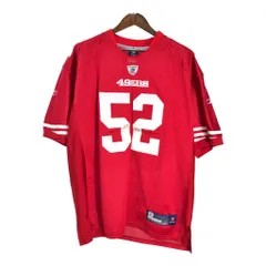 Reebok リーボック NFL サンフランシスコ・49ers ユニフォーム ゲームシャツ プロチーム アメフト レッド(メンズ 52)中古 古着 U1212