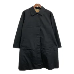 イングランド製 Aquascutum アクアスキュータム ステンカラーコート ブラック(レディース REG 14)中古 古着 U2817