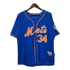 Majestic マジェスティック MLB ニューヨーク・メッツ ユニフォーム プロチーム メジャーリーグ ブルー(メンズ 50)中古 古着 U2989