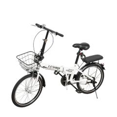 ESLUVE 20-inch Ultra-Lightweight Folding Bicycle with Basket, Mini Velo, Compact, City Bike, Foldable, Small-Diameter Bicycle, Lightweight, Unisex, for Commuting, School, Travel, and Outdoors, Perfect as a Gift. [Free Shipping] [☆Yuki☆Shop]
