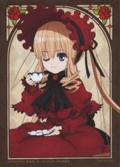 [중고] 캐릭터 카드 진홍(등신/신작) 브로마이드 [마루쿠지 로젠 메이든 Tea Time & Mini Doll] 복권 5개 구입 특전