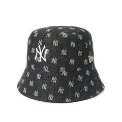 新品 [ニューエラ] バケットハット MLB モノグラムジャカード NYブラック/クローム L/XL BUCKET01 SB MLB JAQ NEYYAN BLK CHR 14388490 NER36C1788