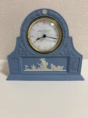 動作確認済　WEDGWOODウエッジウッド　ジャスパー　ボーンチャイナクロック