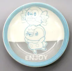 【中古】皿・ボウル ポッチャマ＆モクロー/マルチプレート おやすみ前の陶磁器コレクション 「一番くじ ポケピース ～”PEACE”な夜のひととき～」 J賞