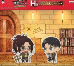 【中古】シール・ステッカー(キャラクター) リヴァイ＆ハンジ サテンステッカー(2枚セット) 「一番くじ 進撃の巨人～壁外調査女型捕縛作戦～」 H賞