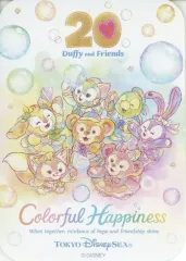 【中古】シール・ステッカー 集合 オリジナルシール 「Duffy and Friends-ダッフィー＆フレンズ- ダッフィー＆フレンズ20周年：カラフルハピネス」 東京ディズニーシー限定 配布品