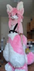 Fursuit 四足歩行 ケモノ 着ぐるみ ファースーツ マスク コスプレ 鍵