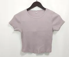 【220949】UNIQLO ユニクロ  半袖　リブクロップドT　コットン混　3枚セット　サイズS  ・ ピンク?ブラック?グレー