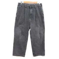 ジーユー GU ワイドパンツ デニム M チャコールグレー /YK ●RY