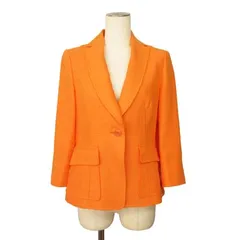 マダムジョコンダ MADAM JOCONDE ジャケット テーラード リネン 40 オレンジ