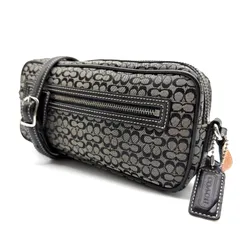 COACH y2k mini signature shoulder bag black canvas コーチ ミニシグネチャー ショルダーバッグ