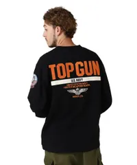 新品 [Avirex] [アヴィレックス] LONG SLEEVE T-SHIRT TOPGUN/長袖 Tシャツ トップガン メンズ XL 010 ブラック 783-3930017
