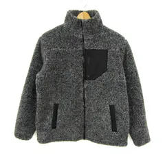 ランバンオンブルー ジャケット ボアジャンパー ウール混 大きいサイズ アウター レディース 48サイズ グレー LANVIN en Bleu 【中古】