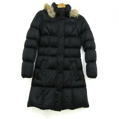 ラコステ ダウンジャケット ファー ドット柄 ジャンパー アウター レディース 40サイズ ブラック LACOSTE 【中古】