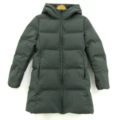 ユニクロ シームレスダウンショートコート ジャンパー アウター レディース Lサイズ グリーン UNIQLO 【中古】