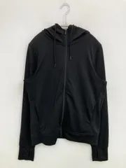 UNIQLO ユニクロ パーカー M ブラック 無地 ジップアップ 長袖