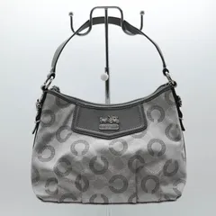 コーチ ハンドバッグ オプアート ワンショルダー 鞄 カバン ブランド レディース グレー COACH 【中古】
