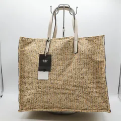 イア パピヨネ トートバッグ 鳥柄 スクエア イタリア製 鞄 カバン ブランド レディース ベージュ ear PAPILLONNER 【中古】