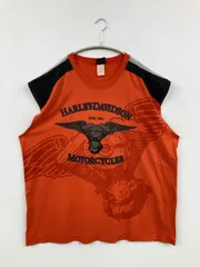 HARLEY-DAVIDSON ハーレーダビッドソン ノースリーブ 2X オレンジ