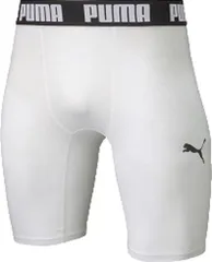 プーマ PUMA サッカー コンプレッション ショートタイツ メンズ 男性 フットサル スパッツ インナーパンツ ボトムス 吸水速乾 ハーフ ショーツ 部活 クラブ活動 サークル  656333 04 PUMAWHITE