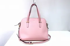 【221690】kate spade ケイトスペードニューヨーク  シダーストリートメイズ 2WAY レザー ハンドバッグ ストラップ付き PXRU4471 ピンク