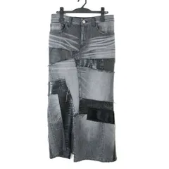 JUNYA WATANABE ジュンヤワタナベ 24AW マルチフェイクレザーパッチワークデニムロングスカート S AD2024 JN-S009のサムネイル