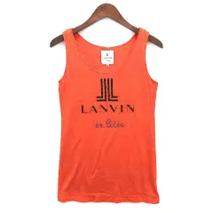 ランバンオンブルー LANVIN en Bleu タンクトップ ビーズ ロゴ オレンジ 38 日本製 8311-7420-0のサムネイル